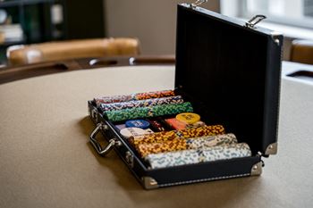 Poker Chips on the Poker Table